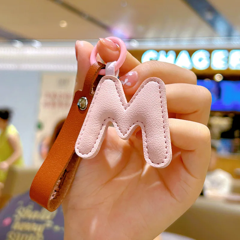 Monogram Keychain Leather - A to Z PU Leather Initial