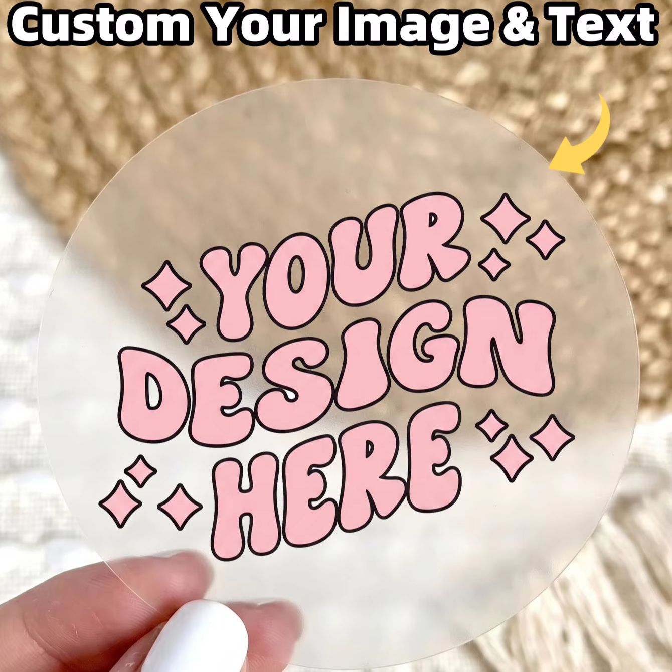 1-130Pcs Clear PVC Custom Roun - огляд і ціна Personalised Candle Label