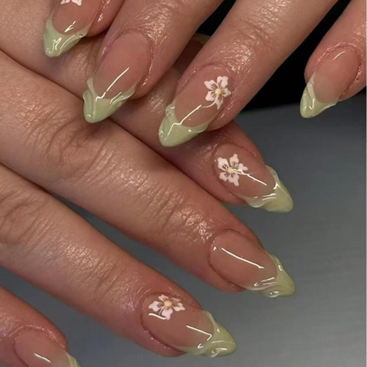 24pcs Simple Green French Fake - огляд і ціна Pressed Flower Art