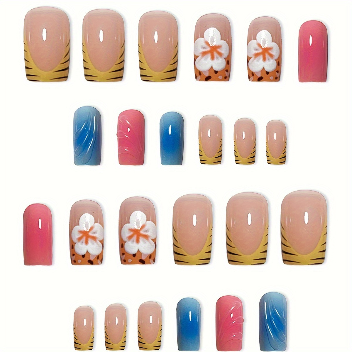24pcs Short Square Head False  - огляд і ціна Pressed Flower Art