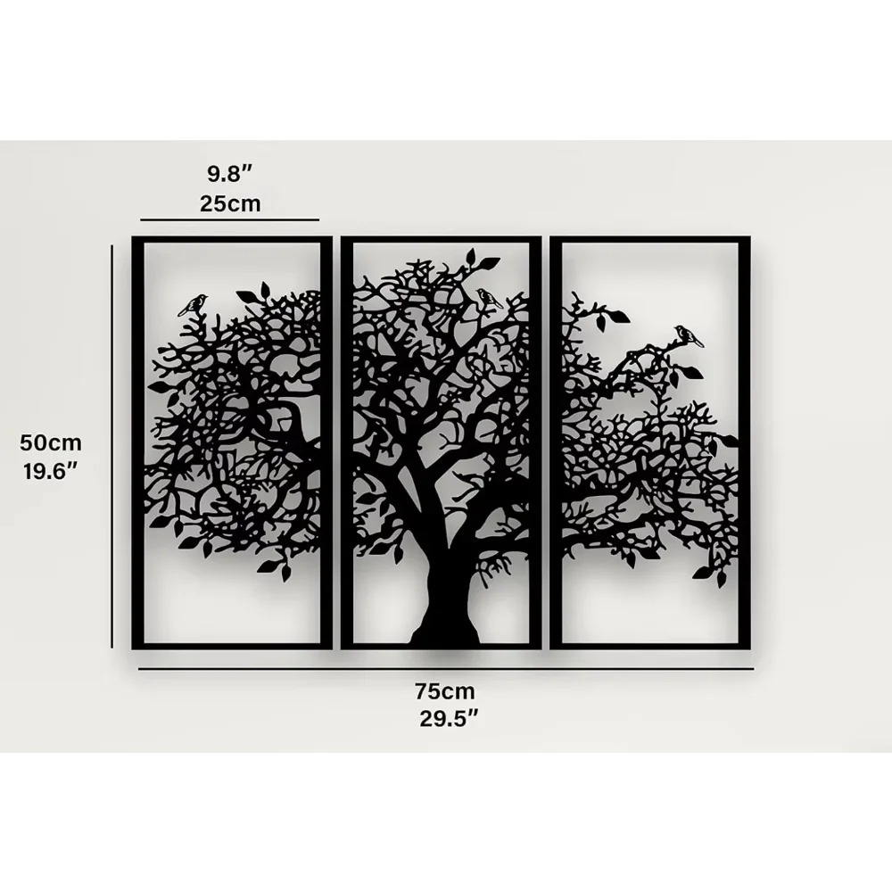 3Pcs Family Tree Metal Wall De - огляд і ціна Family Tree Print